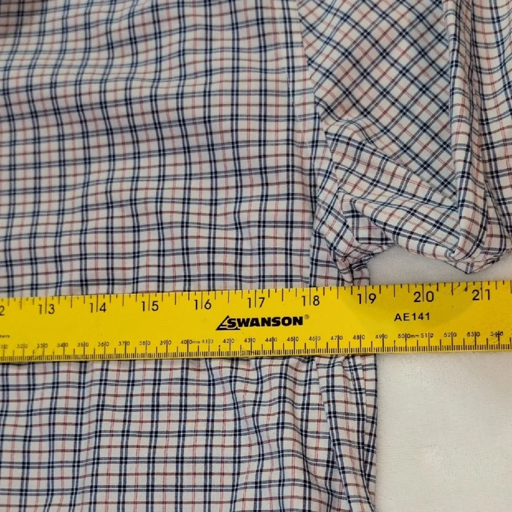 Banana Republic Non-Iron Long Sleeve Plaid‎ Button-Down Slim Fit Shirt Men's M